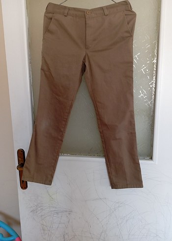 Diğer Bej Erkek Keten Pantolon Regular Fit