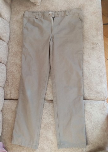 Bej Erkek Keten Pantolon Regular Fit
