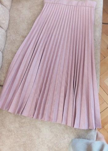 Koton Pembe Pilili Uzun Kadın Etek