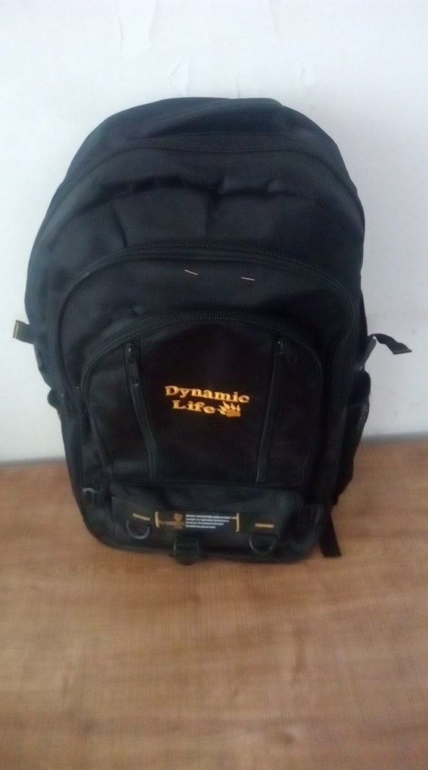 Siyah Baskılı Erkek Sırt Çantası - Görsel 2