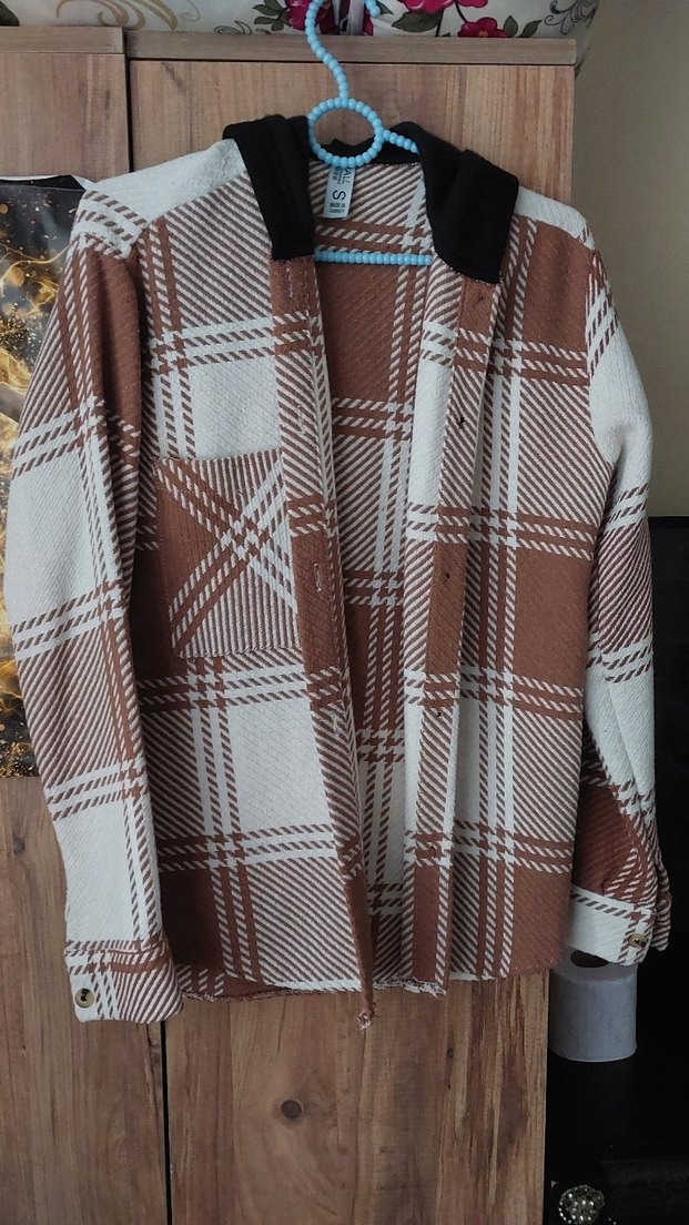 Kahverengi Ekose Bornoz ve Peştemal gömlek tarzı - Görsel 4