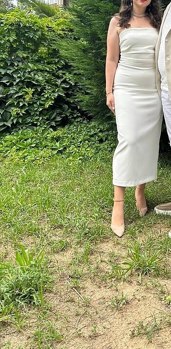 Zara Beyaz Elbise
