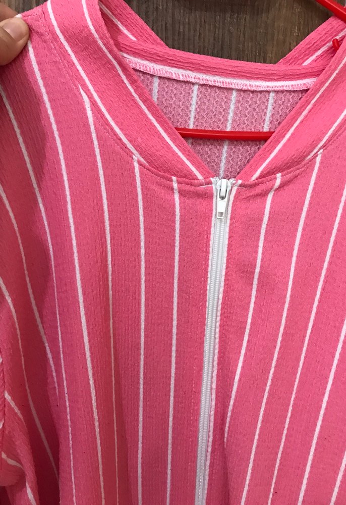 Pembe Çizgili Uzun Kollu Tunik - Görsel 3