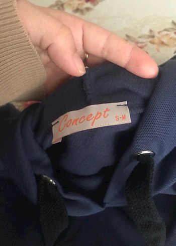 Kadın Lacivert Kapüşonlu Sweatshirt - Görsel 2