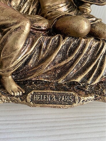 Diğer Paris&Helen Antika Bronz Kaplama Biblo