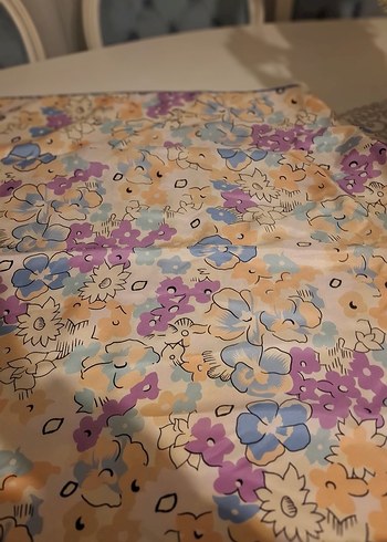 Renkli Pastel Desenli silk home eşarp - Görsel 3