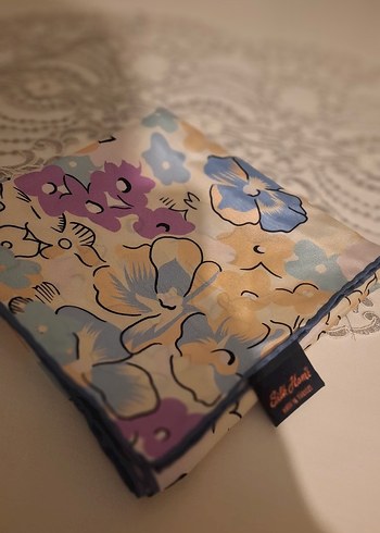 Renkli Pastel Desenli silk home eşarp - Görsel 2