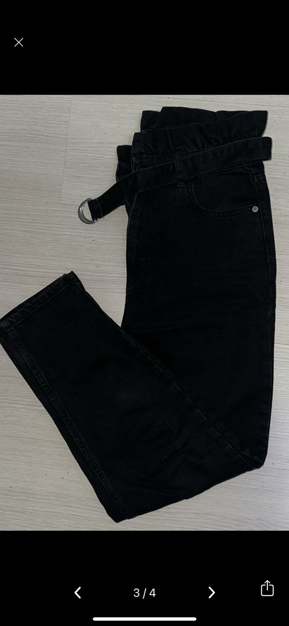 Defacto Siyah yüksek bel  kadın mom jean - Görsel 3