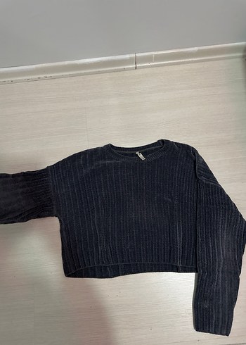 Gri Fitilli Kadın Triko Kazak Defacto - Görsel 2