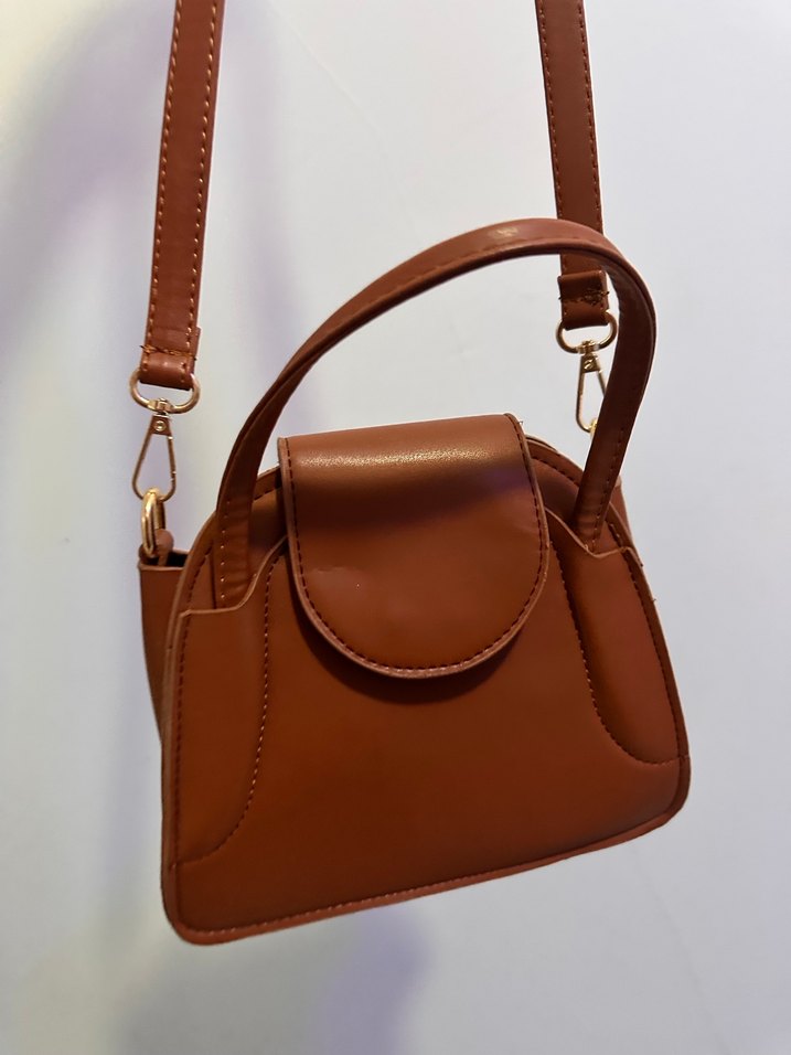 Kahverengi Deri Kadın Çanta - Görsel 2