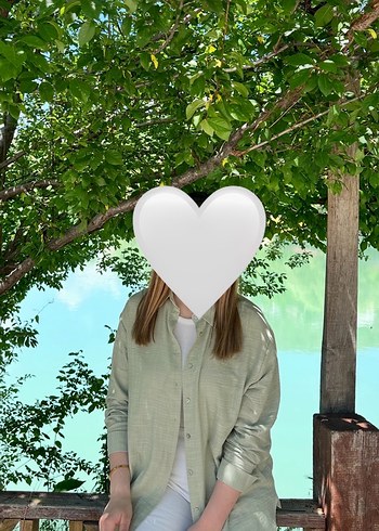 Lc Waikiki Kadın yeşil  Keten Düğmeli Gömlek - Görsel 4