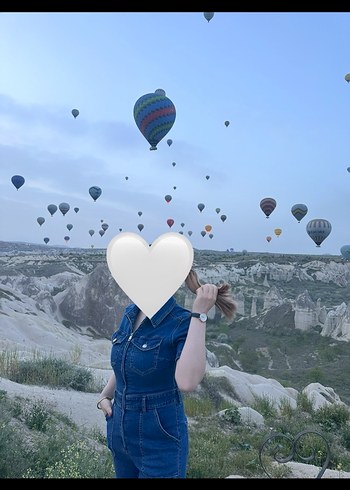 PULL&BEAR  Lacivert kadın Denim Tulum - Görsel 4