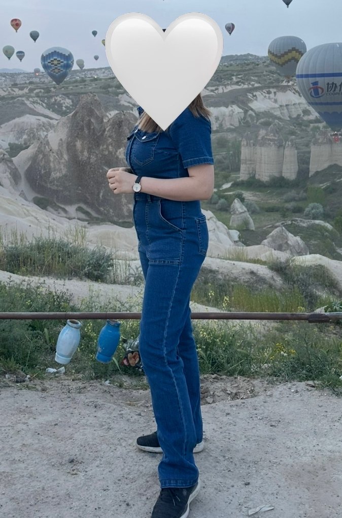 PULL&BEAR  Lacivert kadın Denim Tulum - Görsel 2