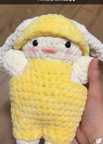 Sarı Peluş Oyuncak tavşan