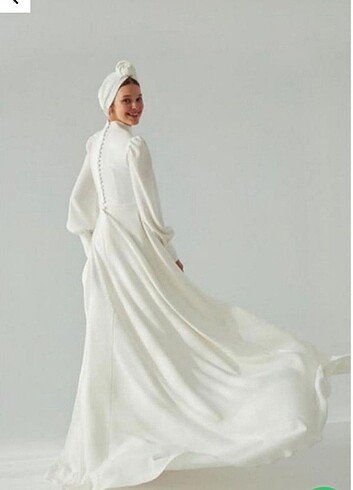 Tasarımcı Tesettür nikah elbisesi 