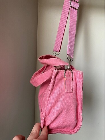 Beden pembe Renk ÇANTA Mini Baget Pembe