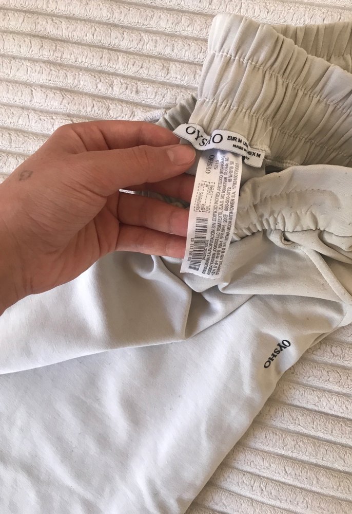 Beyaz Rahat Kesim Kadın Keten Eşofman - Görsel 2