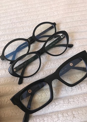 3 adet Şeffaf Siyah Minimalist Kadın Gözlüğü - Görsel 3