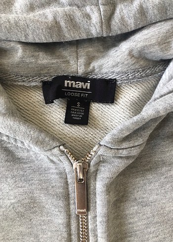 s Beden Gri Fermuarlı Kapüşonlu Erkek Sweatshirt