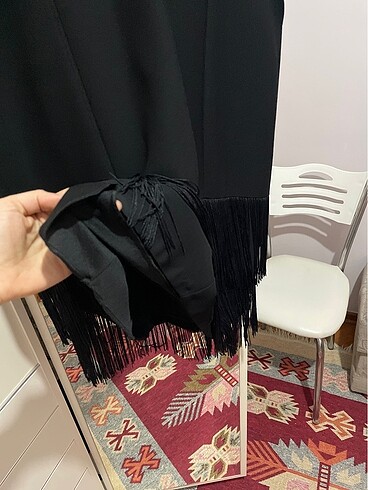 Büyük beden abiye püsküllü elbise - Görsel 8