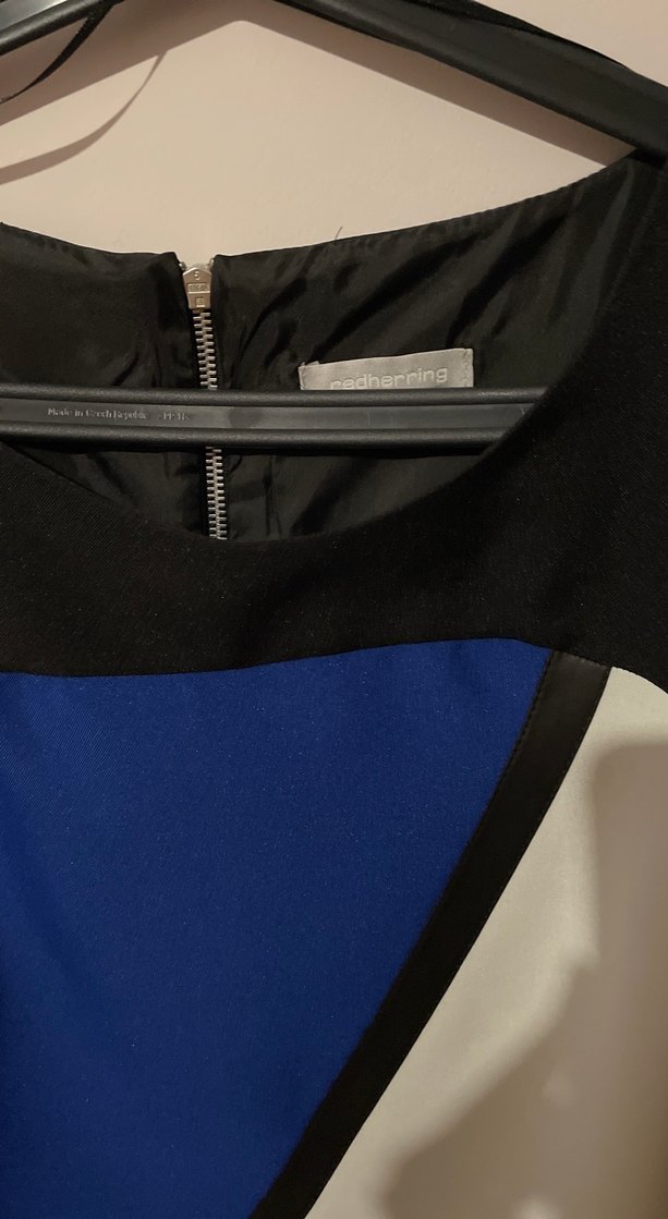 Drapeli V Yaka Desenli Kadın Abiye Elbise - Görsel 2