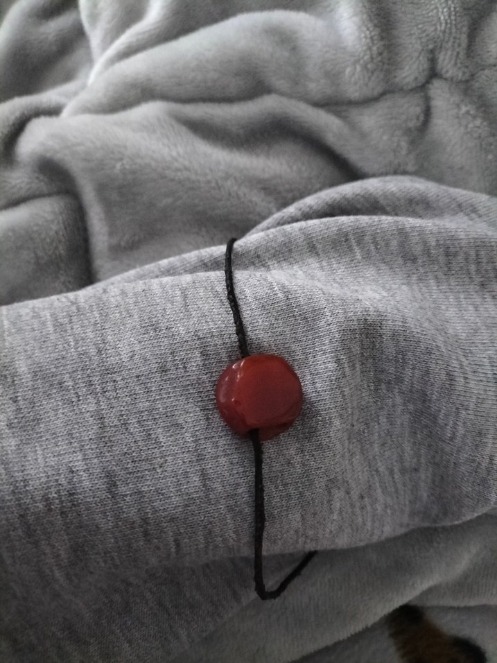Kırmızı Taşlı Minimalist Kolye - Görsel 2