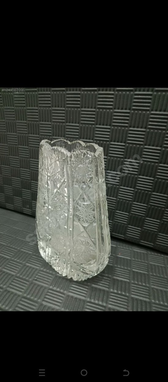Paşabahçe Kesme Kristal Cam Vazo - Görsel 3
