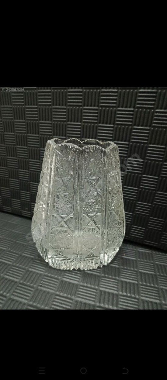 Paşabahçe Kesme Kristal Cam Vazo - Görsel 2