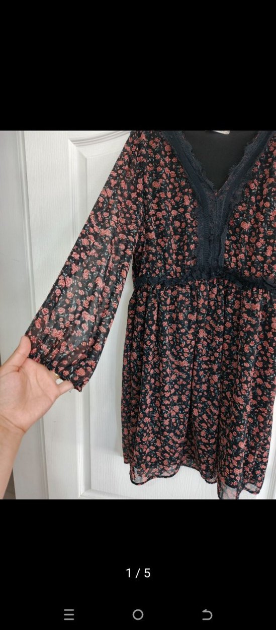 Şifon Astarlı Elbise - Görsel 5