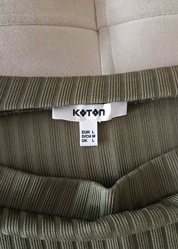 Koton Kadın Haki Uzun Midi Etek - Görsel 9