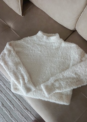 Defacto Kadın Beyaz Triko Uzun Kollu Kazak - Görsel 5