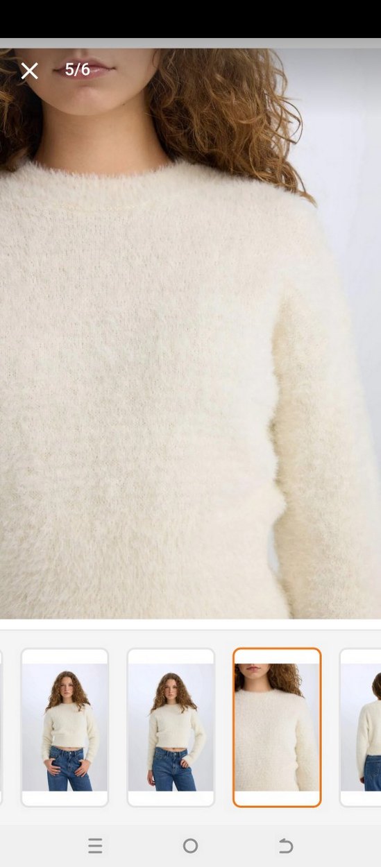 Defacto Kadın Beyaz Triko Uzun Kollu Kazak - Görsel 3