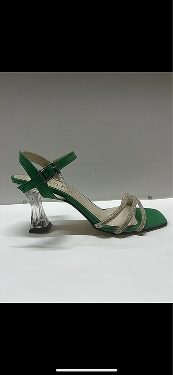 Kadın Topuklu (5 CM) Model Abiye Yeşil 38