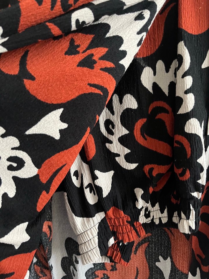 Desenli Uzun Kollu Kadın Kimono - Görsel 5