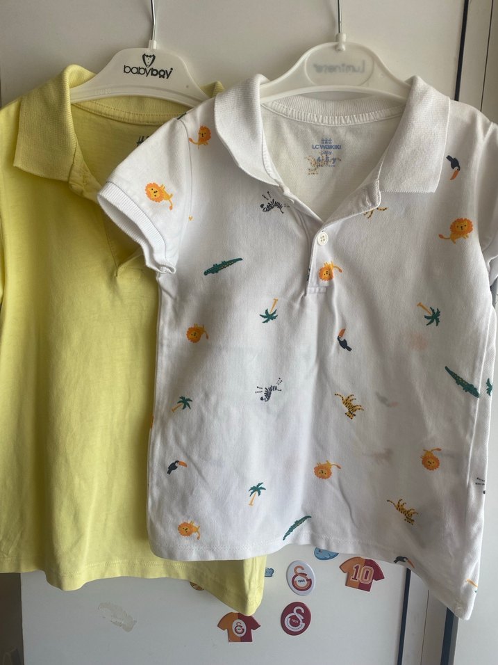 Erkek Çocuk Sarı Düğmeli Polo Tişört - Görsel 5