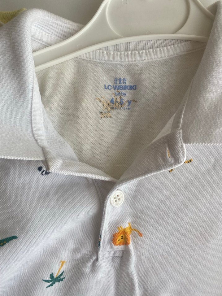 Erkek Çocuk Sarı Düğmeli Polo Tişört - Görsel 3