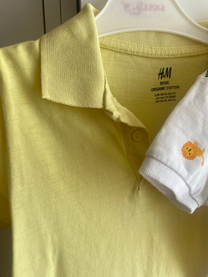 Erkek Çocuk Sarı Düğmeli Polo Tişört - Görsel 4