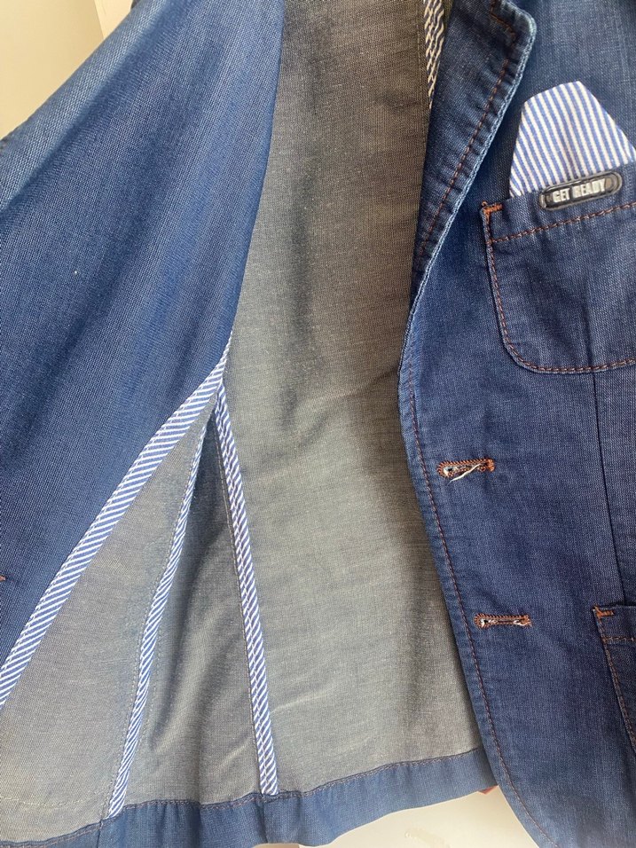 Erkek Çocuk Mavi Denim Ceket - Görsel 3