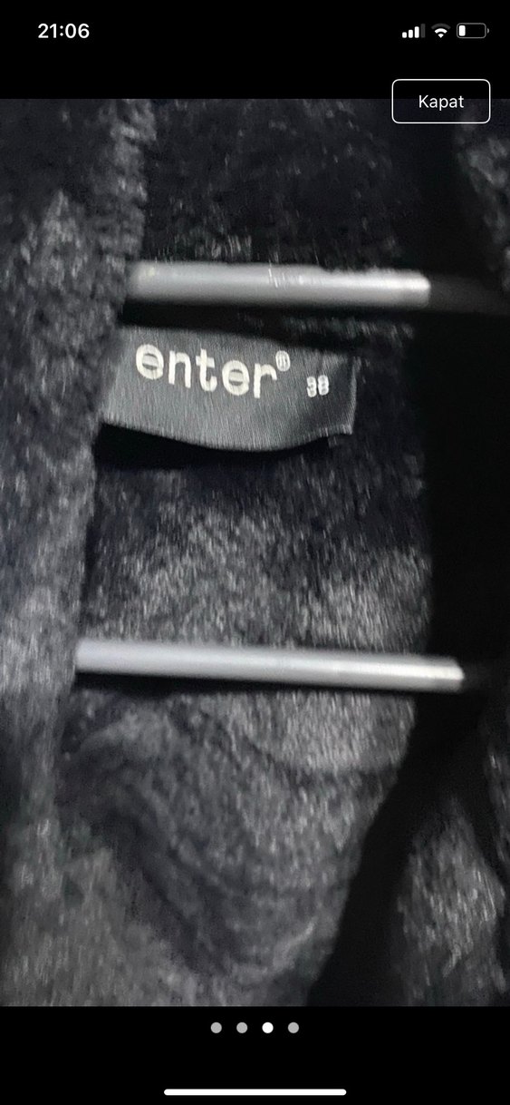 Siyah Deri Kürklü Gotik Kadın Ceket - Görsel 3