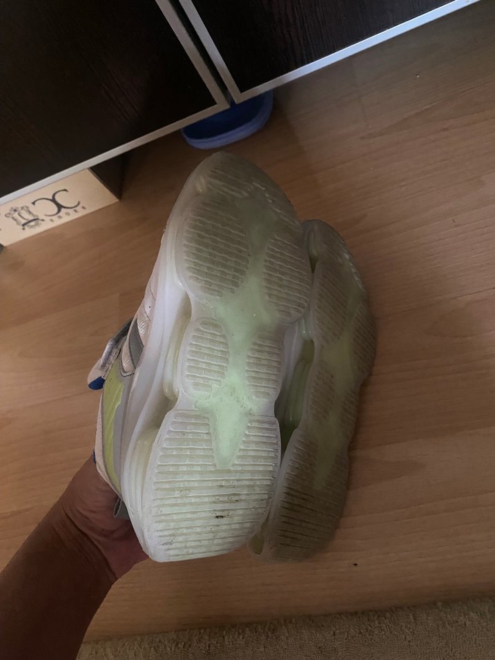 Çocuk Çok Renkli Gri Spor Ayakkabı - Görsel 5