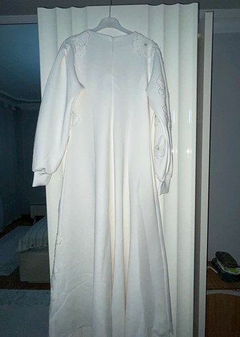 Beyaz scuba elbise - Görsel 5