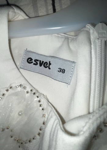 Beyaz scuba elbise - Görsel 6