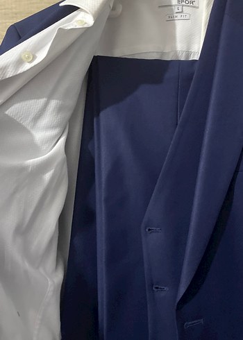 Düğmeli Lacivert Erkek Takım Elbise - Görsel 5