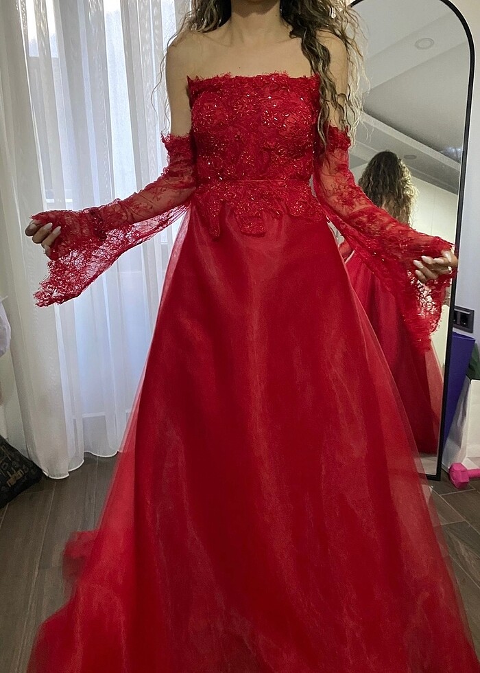 ÖZEL DİKİM VE TASARIM KINA ELBİSESİ - Görsel 2