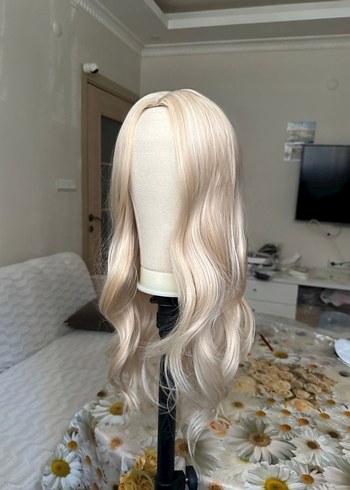 Bej Bohem Tarz Dalgalı Sentetik Peruk - Görsel 8