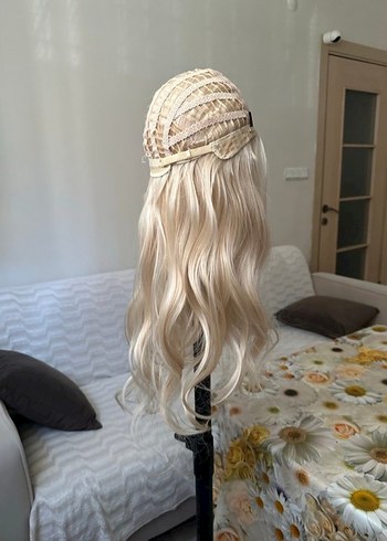 Bej Bohem Tarz Dalgalı Sentetik Peruk - Görsel 6