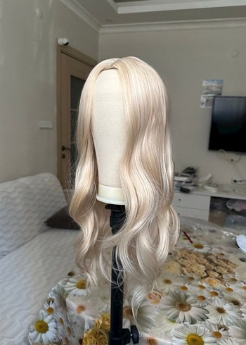 Bej Bohem Tarz Dalgalı Sentetik Peruk - Görsel 4