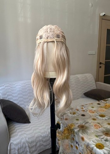 Bej Bohem Tarz Dalgalı Sentetik Peruk - Görsel 7