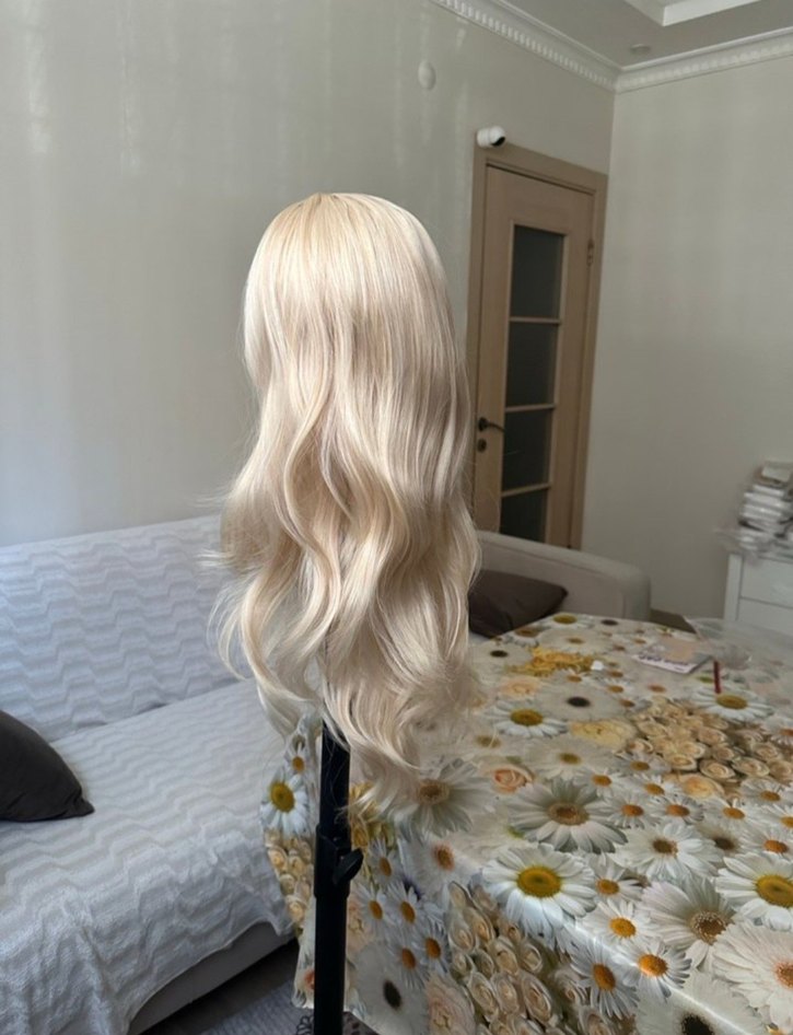 Bej Bohem Tarz Dalgalı Sentetik Peruk - Görsel 2