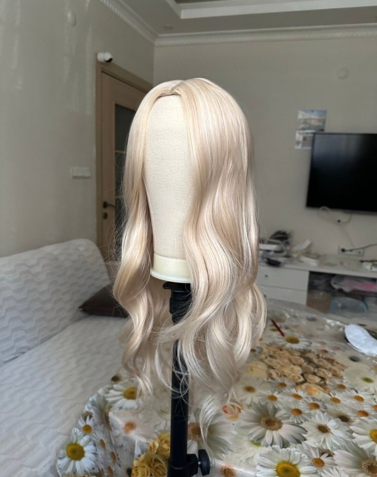 Bej Bohem Tarz Dalgalı Sentetik Peruk - Görsel 4